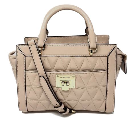 michael kors vivianne small messenger oyster|Michael Kors Vivianne Patent Leather Small TZ Messenger .